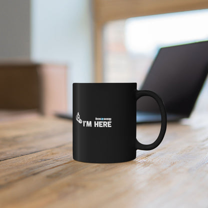 Doc, are you there? Black coffee mug