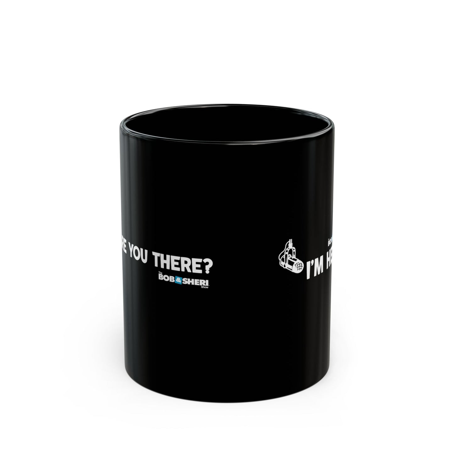 Doc, are you there? Black coffee mug
